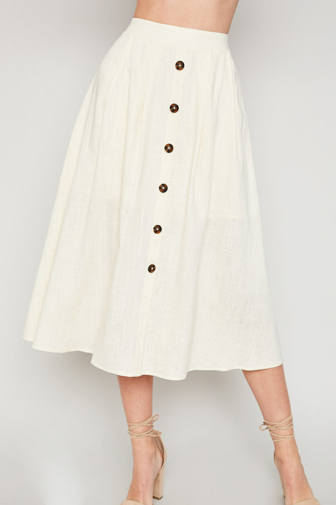 White midi skirt woman clothing