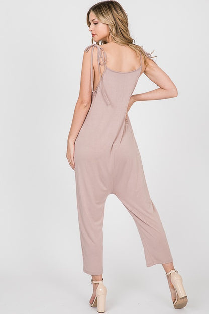 taupe relaxed jumpsuit