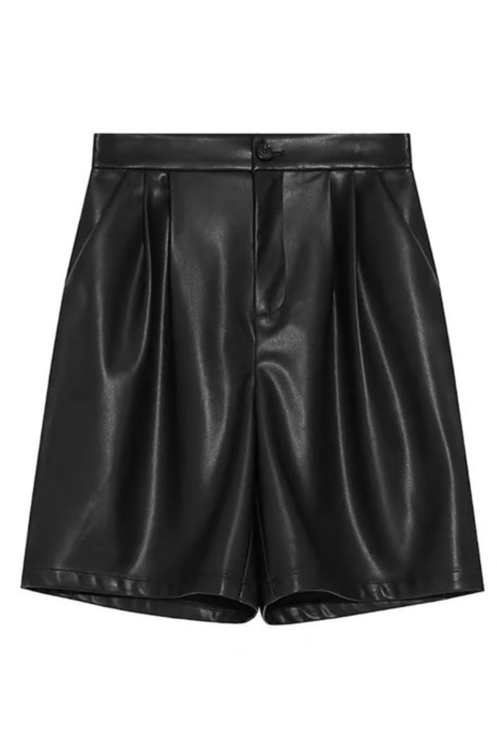 Leather Basic Short Pants