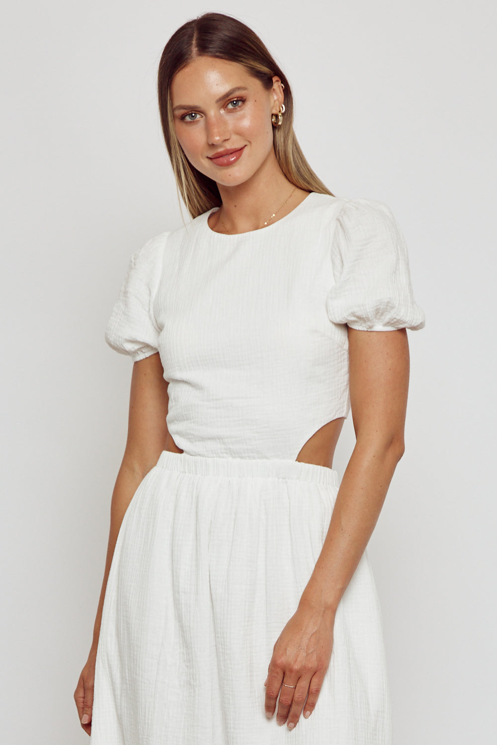 White White Midi Dress