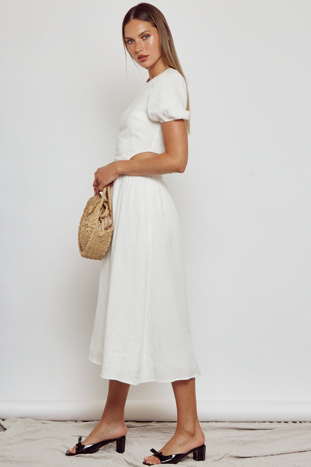 White White Midi Dress