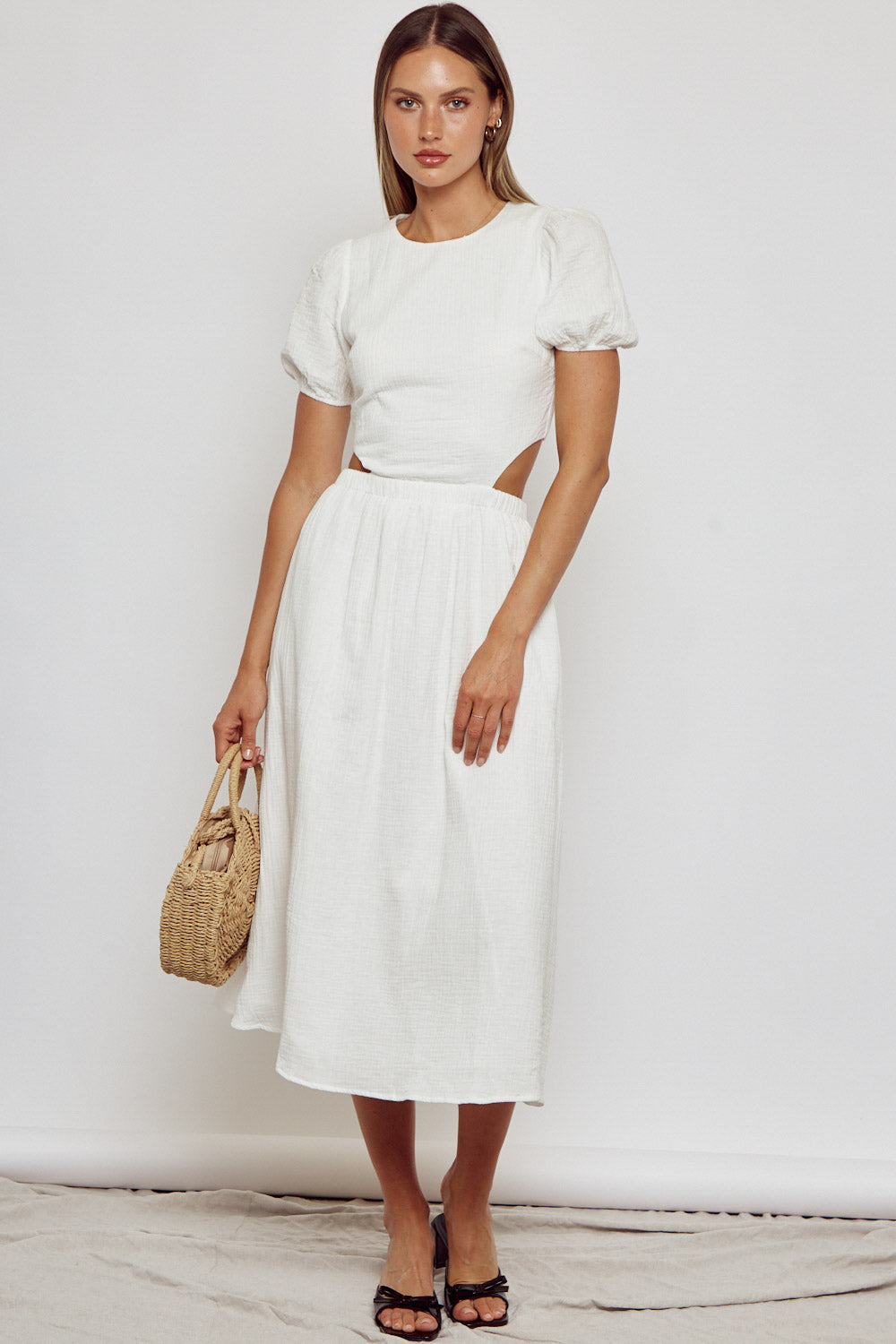 White White Midi Dress