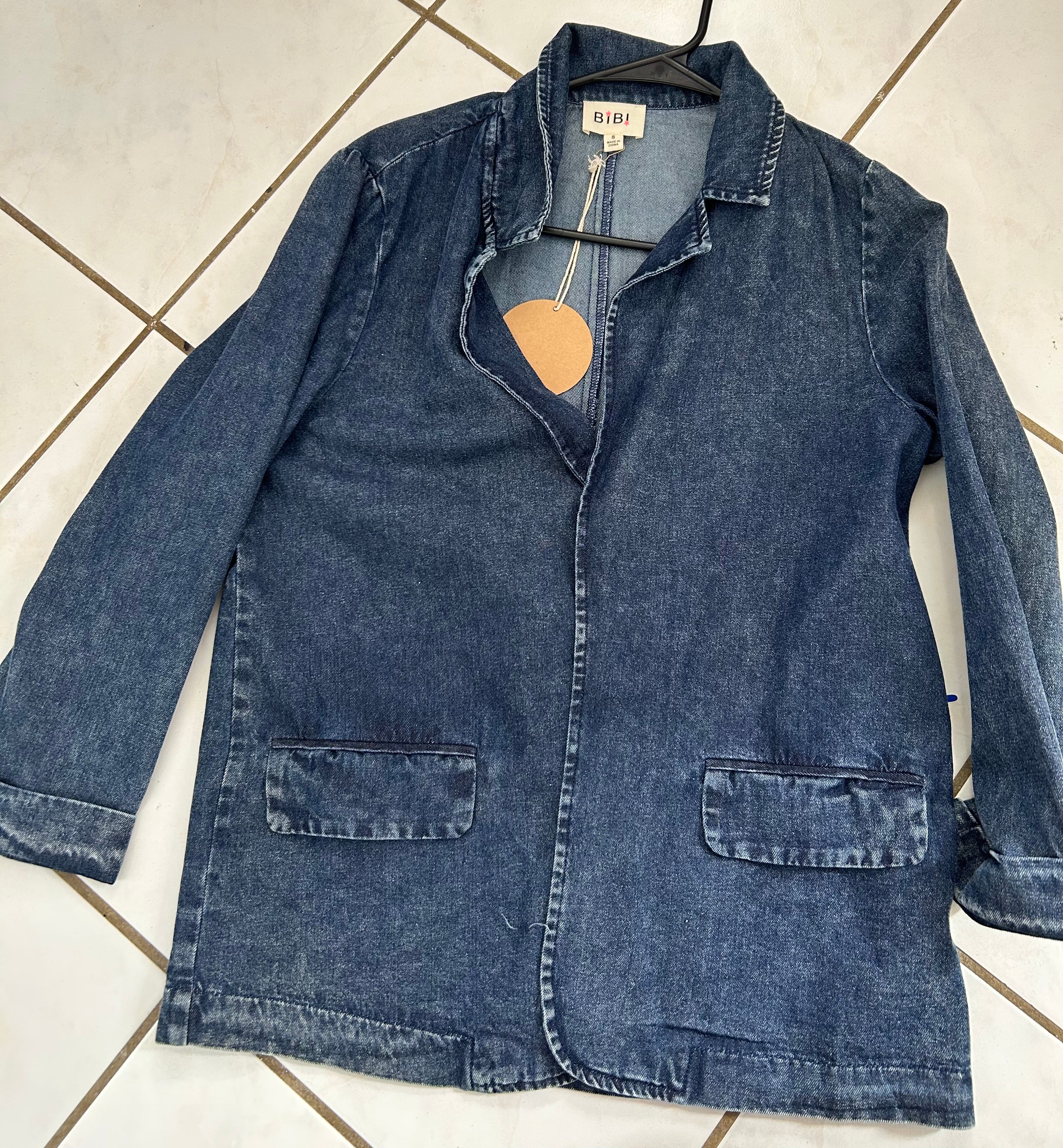 Washed Denim Blazer